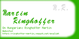 martin ringhoffer business card